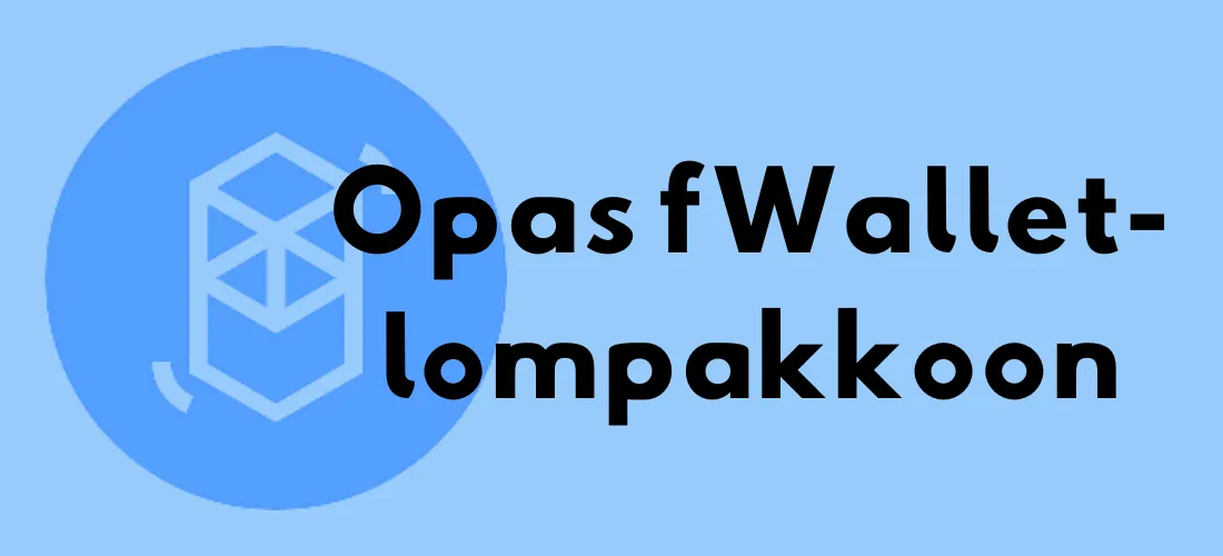 Opas fWallet-lompakkoon -teksti Fantomin logon vieressä vaaleansinisellä taustalla.
