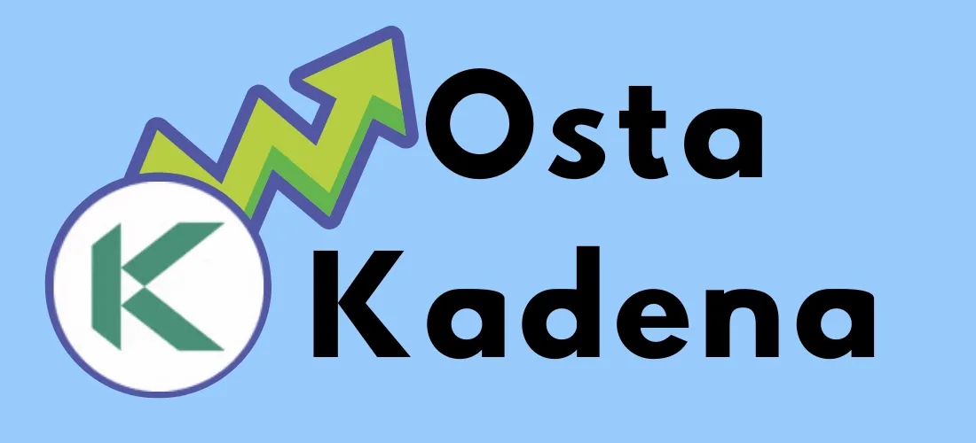 Osta Kadena – kaavio nousunuolella ja Kadenan logo