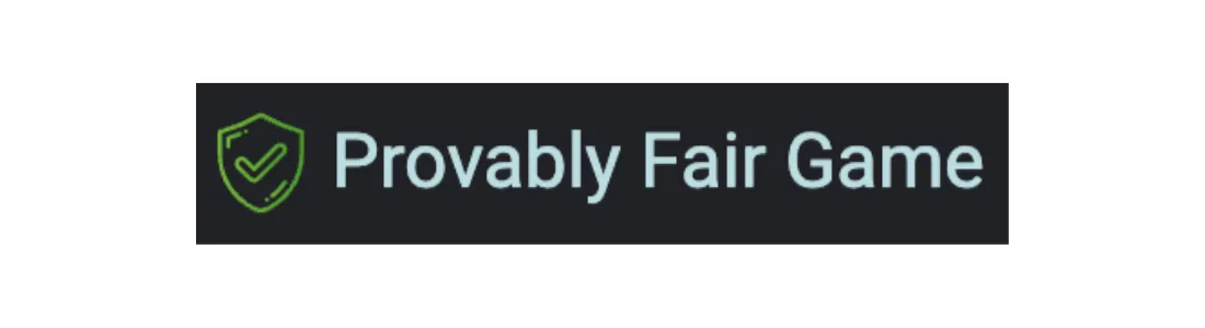 Provably Fair -pelisymboli vihreällä tarkistusmerkillä.